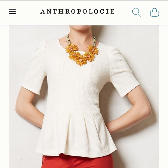 Anthropologie Postmark Georgia purple peplum shirt